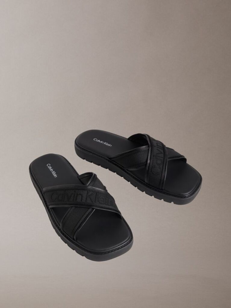 Black Luxor - Logo Lightweight Lug Sandals  Men