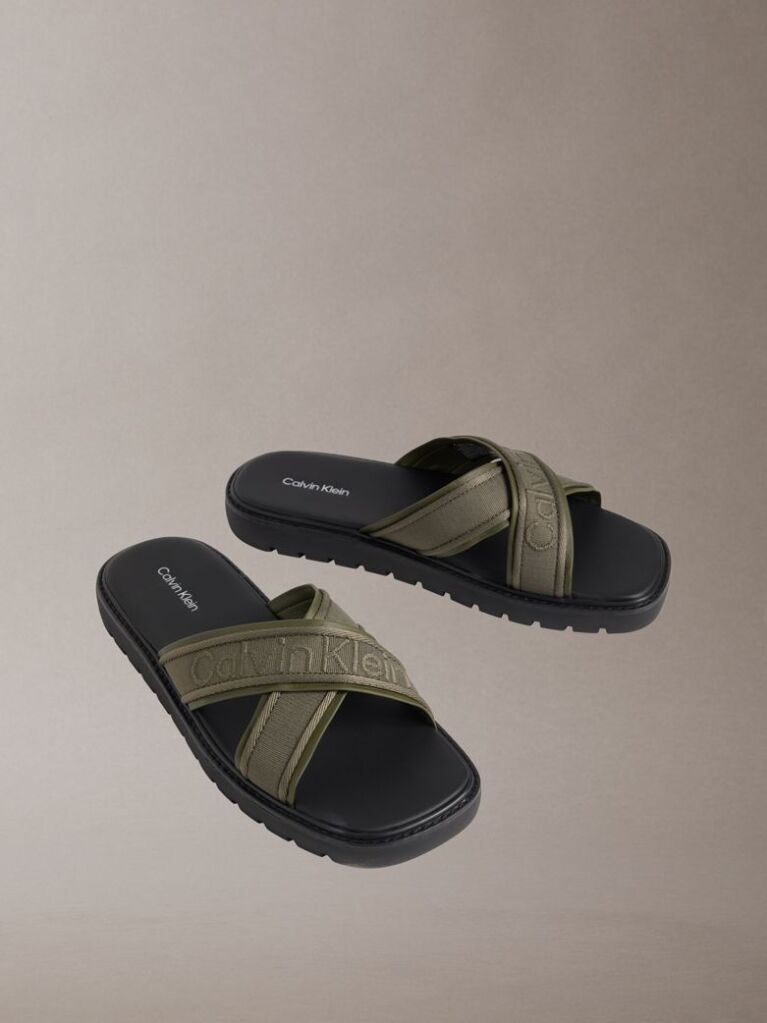 Green Luxor - Logo Lightweight Lug Sandals  Men