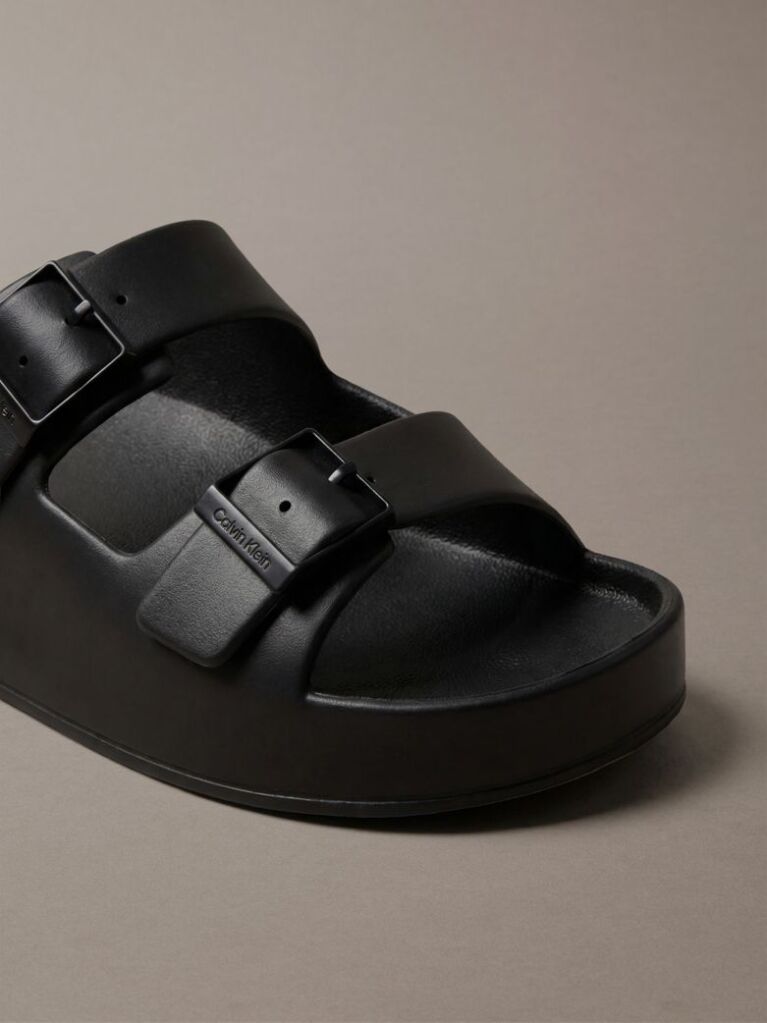 Black Paco - Contoured Buckle Sandals  Men