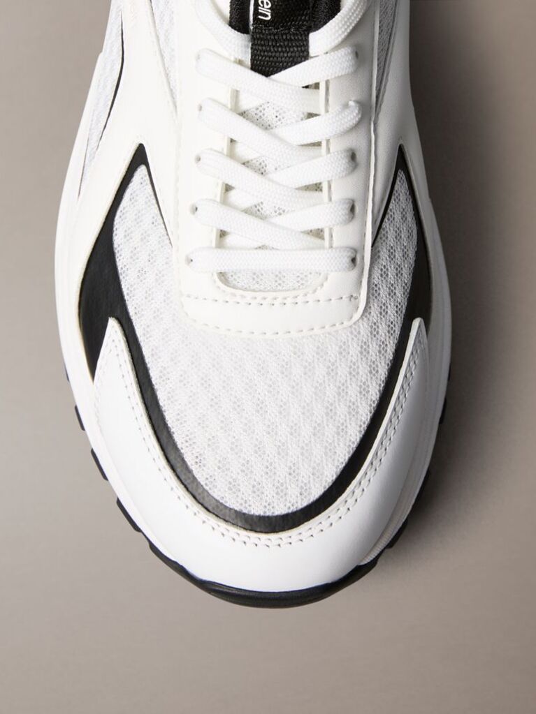 White Trailblazer — Mesh Mix Runner Trainers  Men