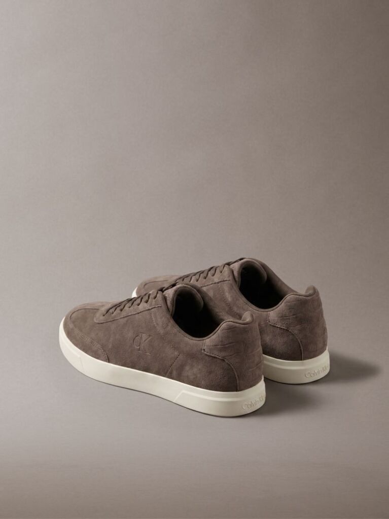 Brown Suede Low Profile Cupsole Sneakers  Men