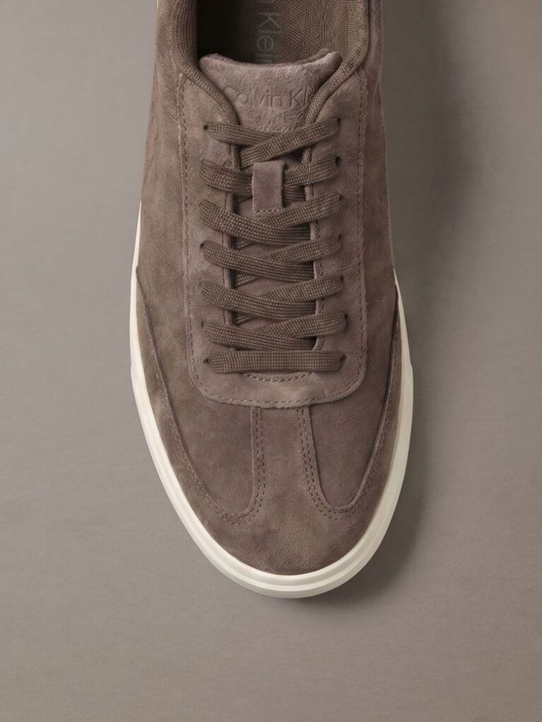 Brown Suede Low Profile Cupsole Sneakers  Men