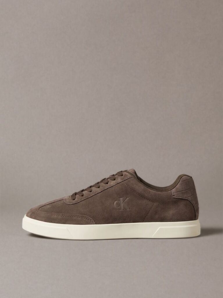 Brown Suede Low Profile Cupsole Sneakers  Men