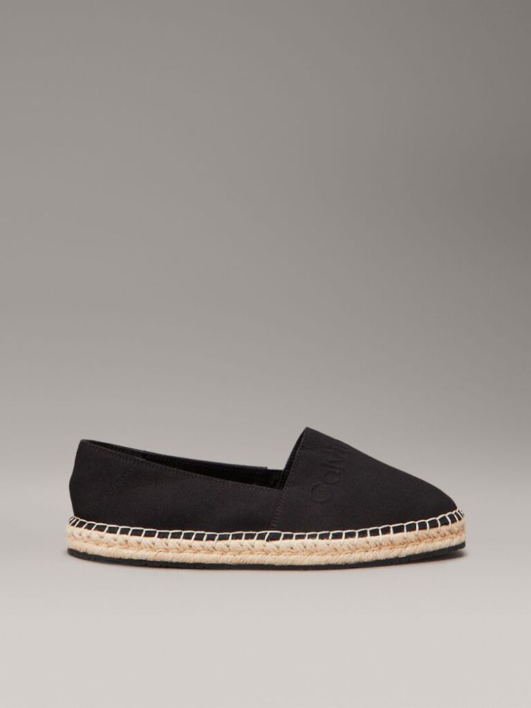 Black Canvas Espadrilles  Women