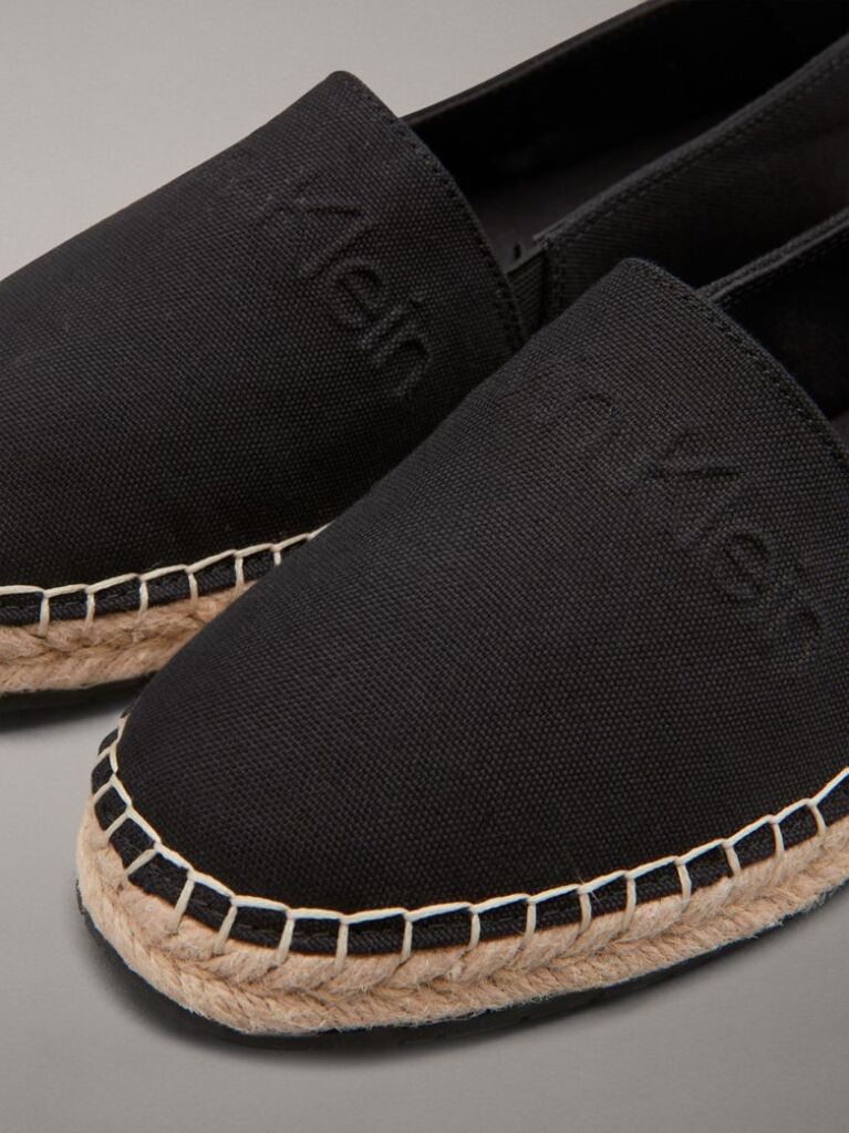 Black Canvas Espadrilles  Women
