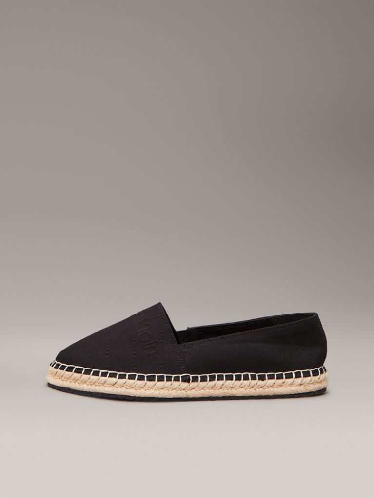 Black Canvas Espadrilles  Women