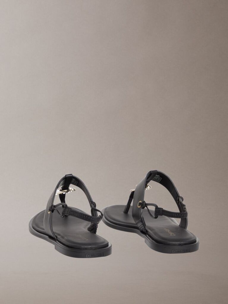 Black Filomena - Leather Slingback Sandals  Women