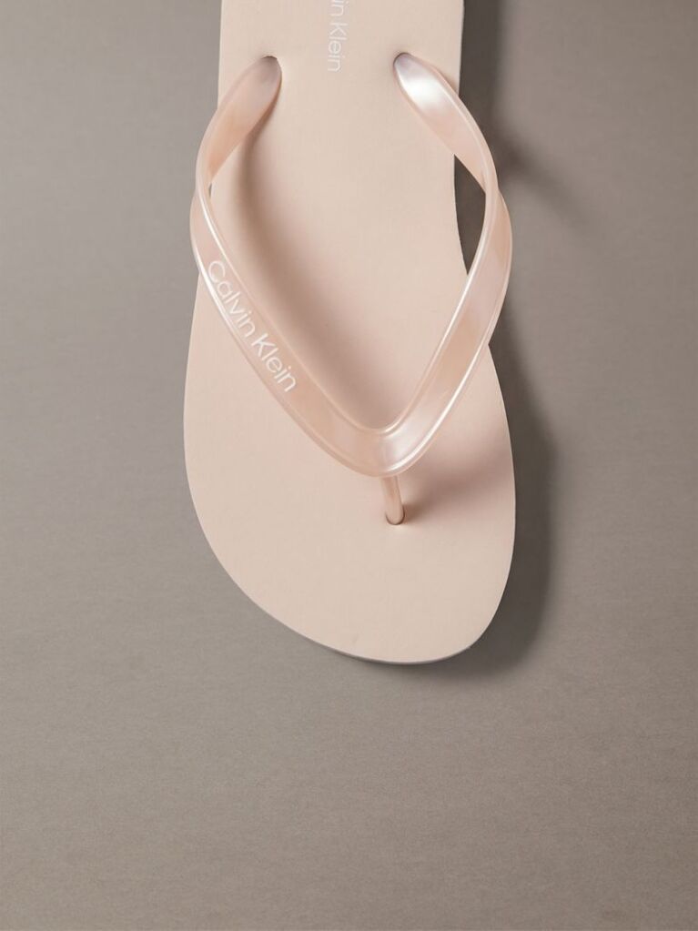 Pink Arwa - Metallic Pearlised Flip Flops  Women