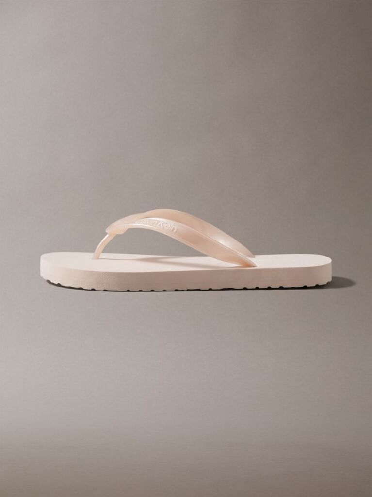 Pink Arwa - Metallic Pearlised Flip Flops  Women