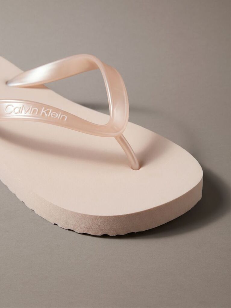 Pink Arwa - Metallic Pearlised Flip Flops  Women