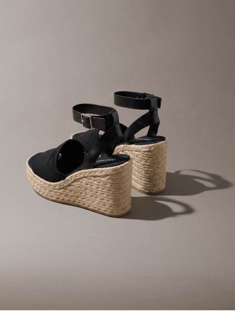 Black Elisabeth - Espadrille Wedge Sandals  Women