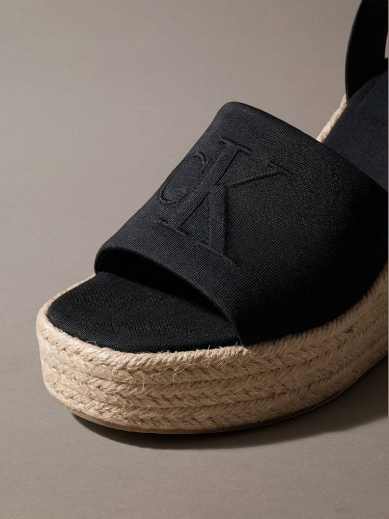 Black Elisabeth - Espadrille Wedge Sandals  Women