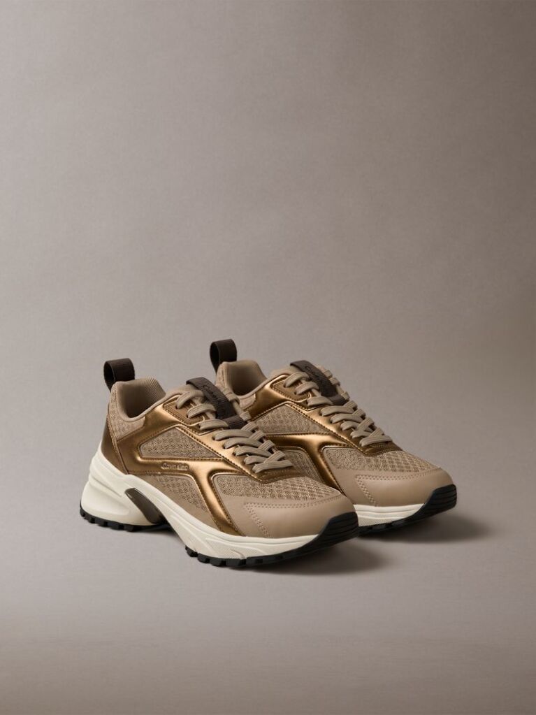 Brown Mesh Hike Runner Hybrid Sneakers  Women