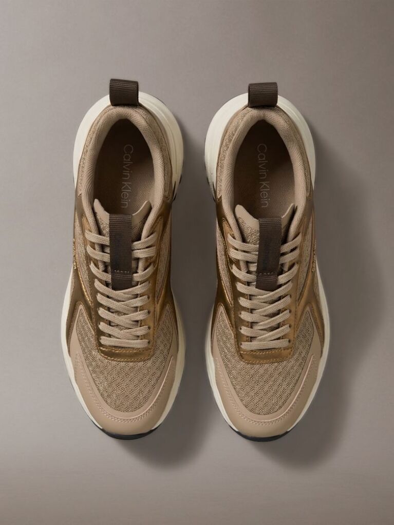 Brown Mesh Hike Runner Hybrid Sneakers  Women