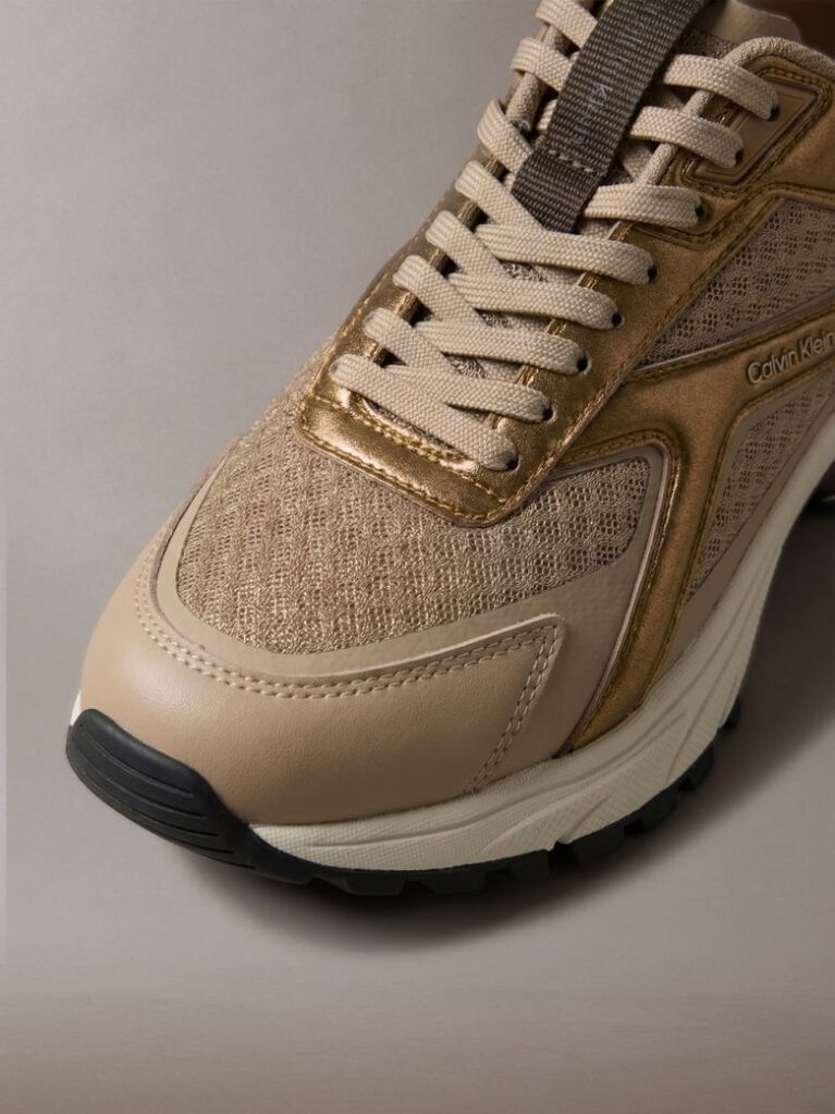 Brown Mesh Hike Runner Hybrid Sneakers  Women