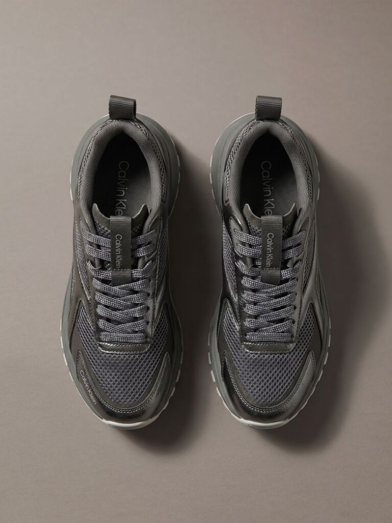 Grey Metallic Hike Runner Hybrid Sneakers  Women