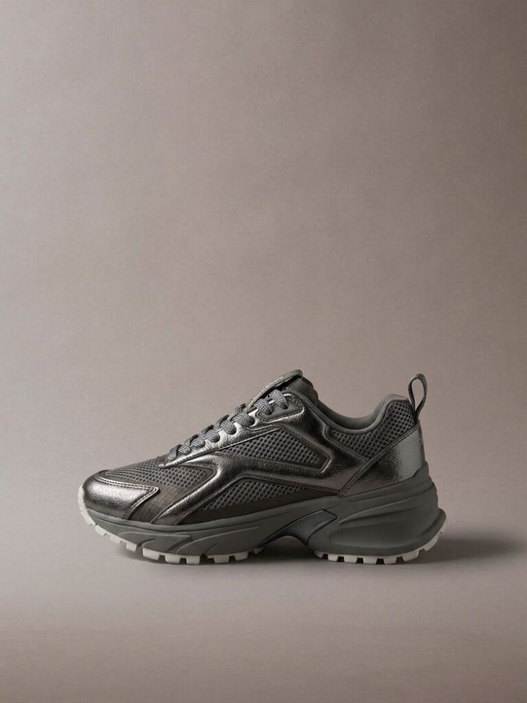 Grey Metallic Hike Runner Hybrid Sneakers  Women