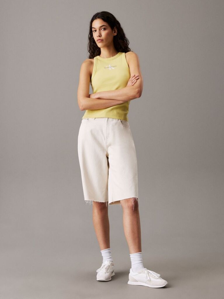 Denim Relaxed Denim Bermuda Shorts  Women