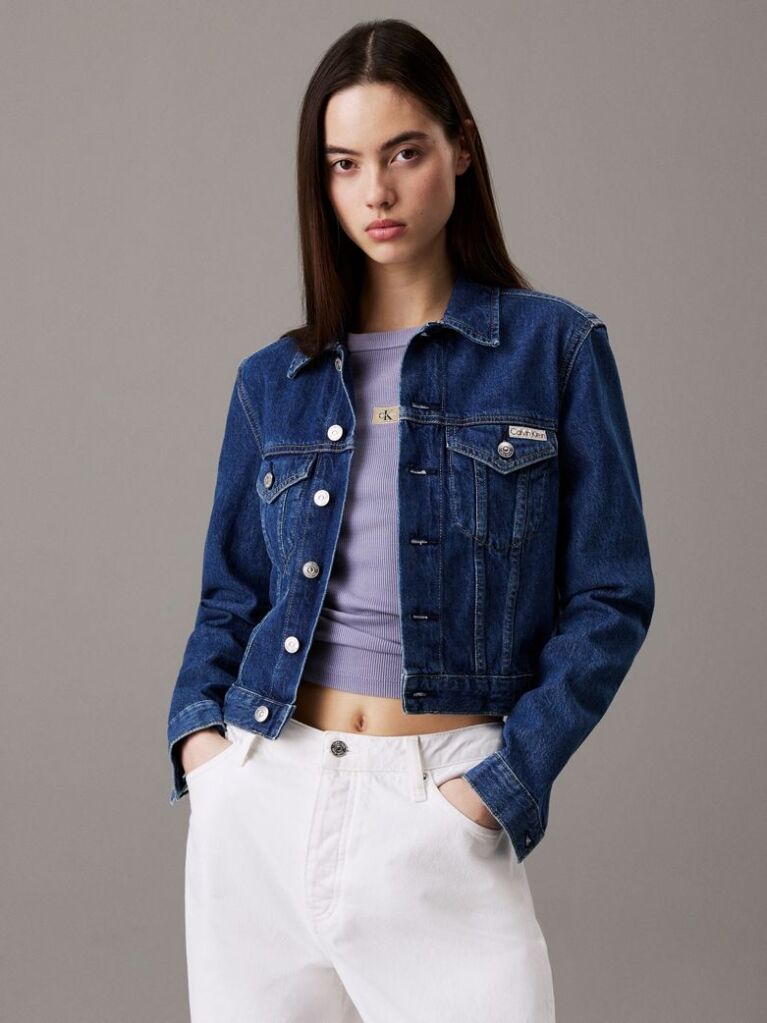Denim Cropped 90's Denim Jacket  Women