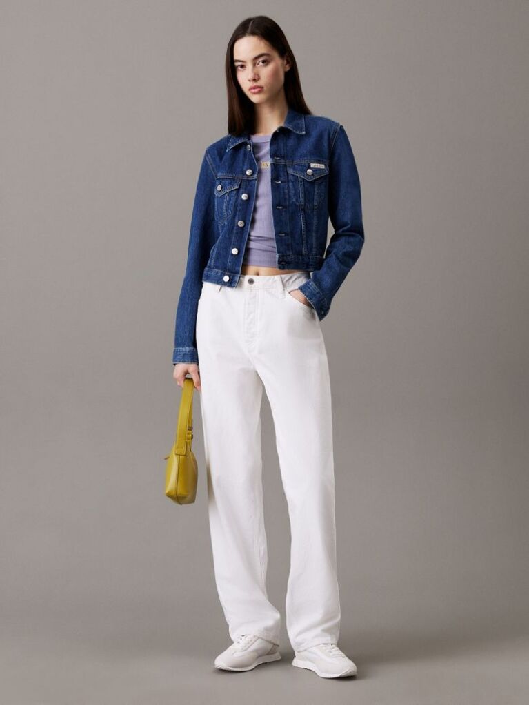 Denim Cropped 90's Denim Jacket  Women