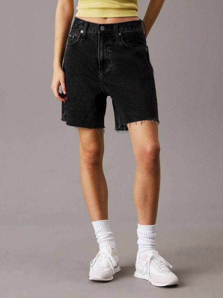Black Denim Bermuda Shorts  Women