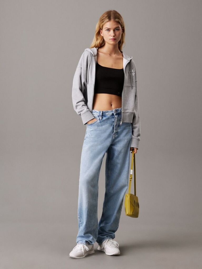 Black Ribbed Cotton Bralette Top  Women