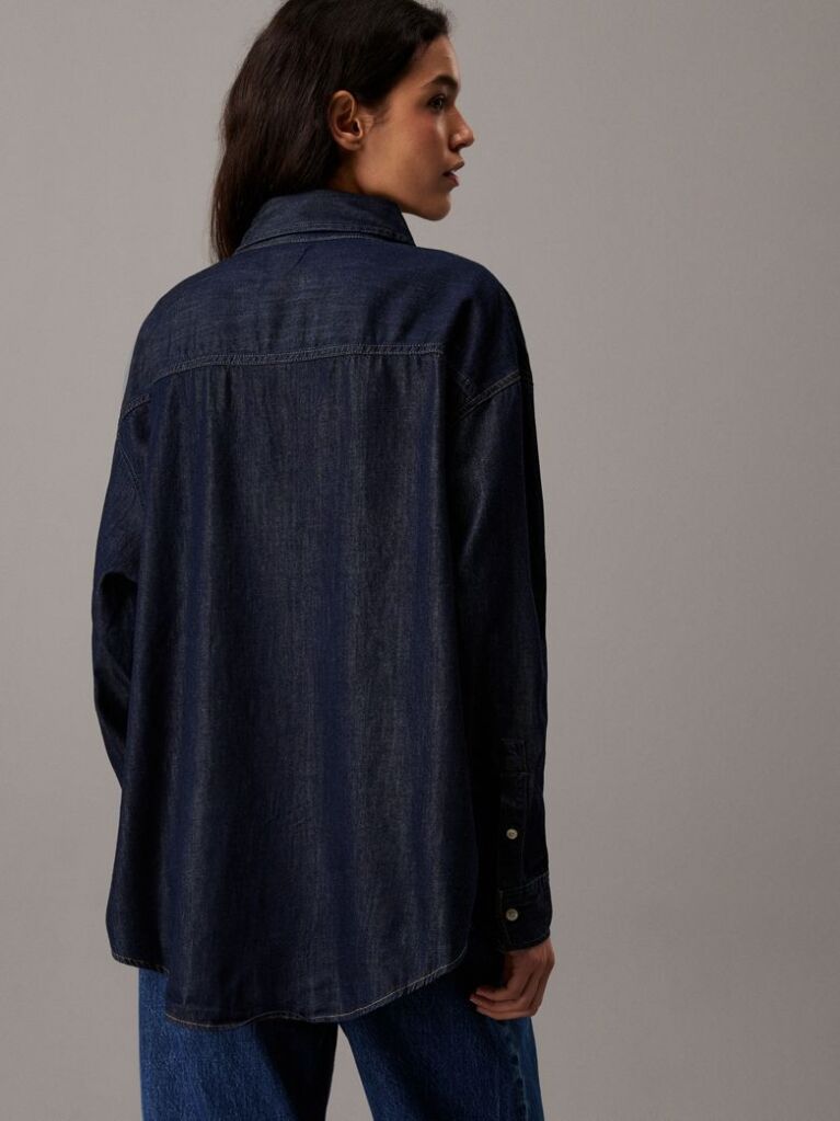 Denim Oversized Denim Shirt  Women