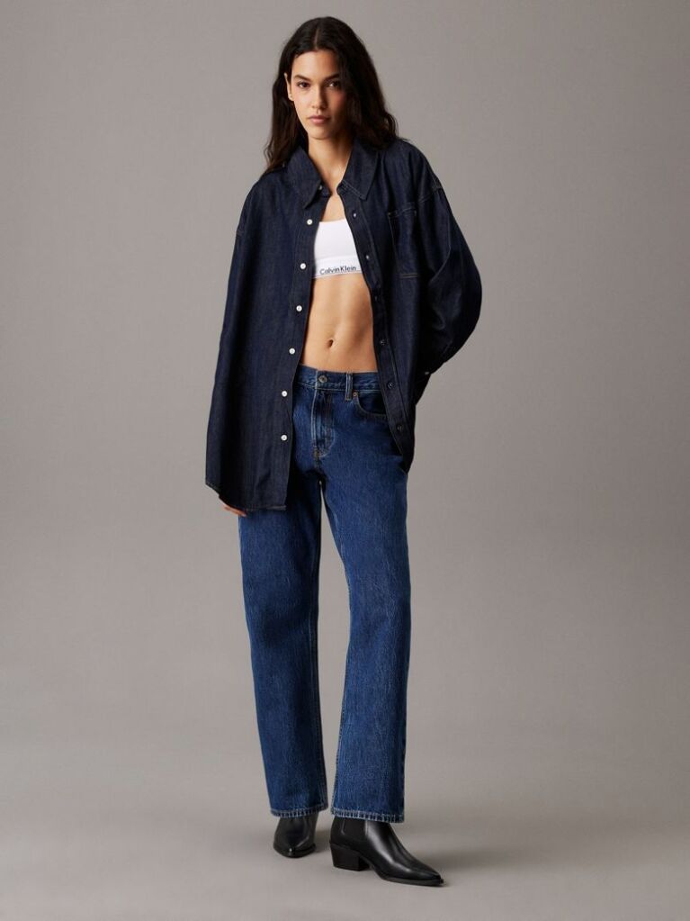 Denim Oversized Denim Shirt  Women