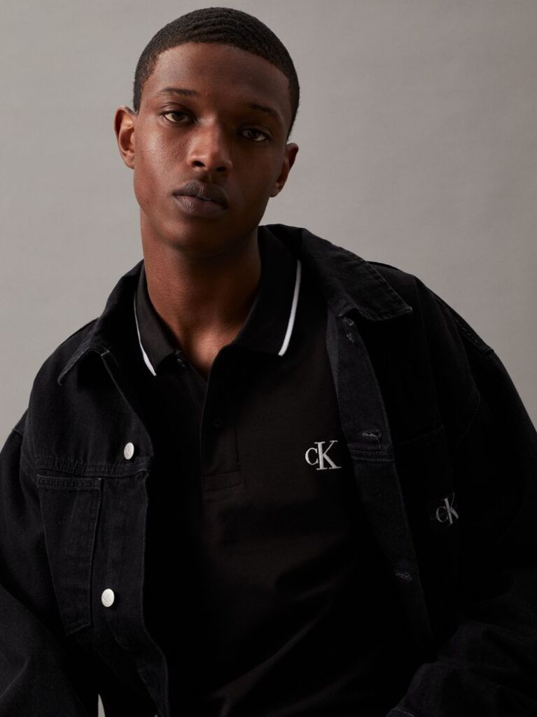 Black Slim Polo Shirt  Men