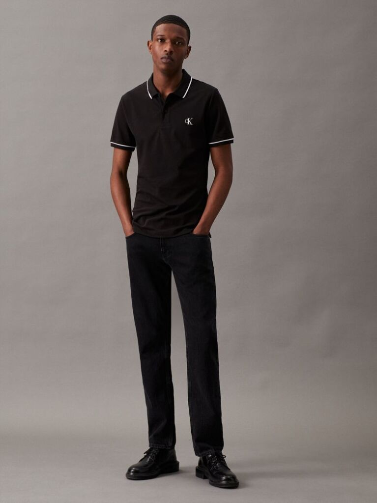 Black Slim Polo Shirt  Men