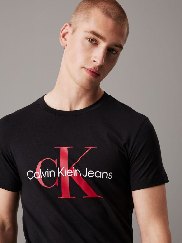 Black Monogram Slim T-Shirt  Men