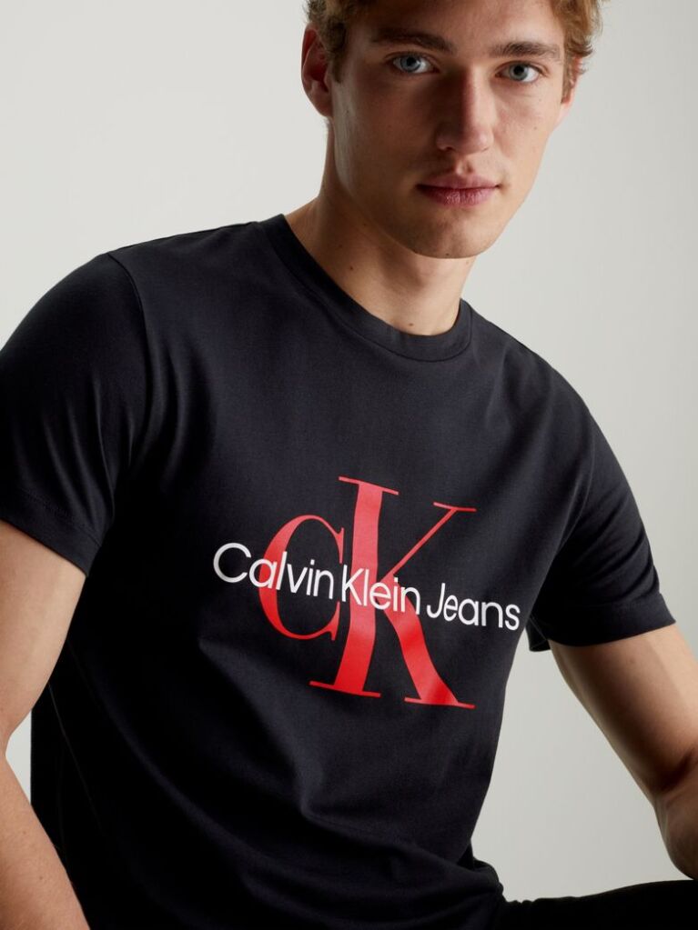 Black Monogram Slim T-Shirt  Men