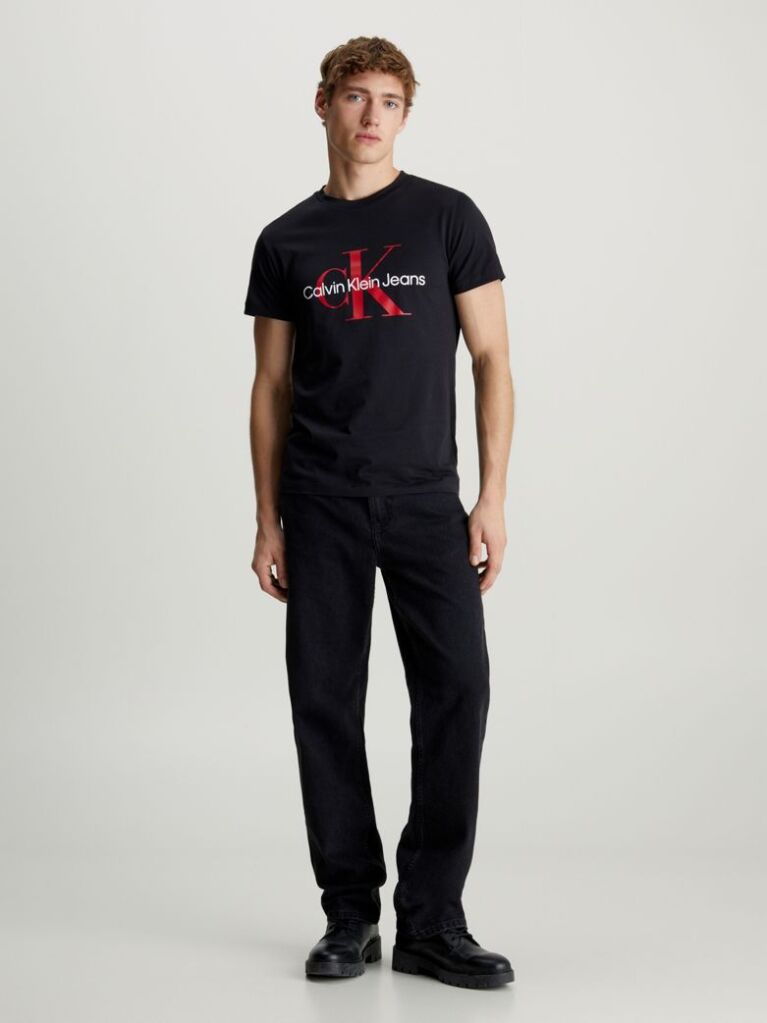 Black Monogram Slim T-Shirt  Men