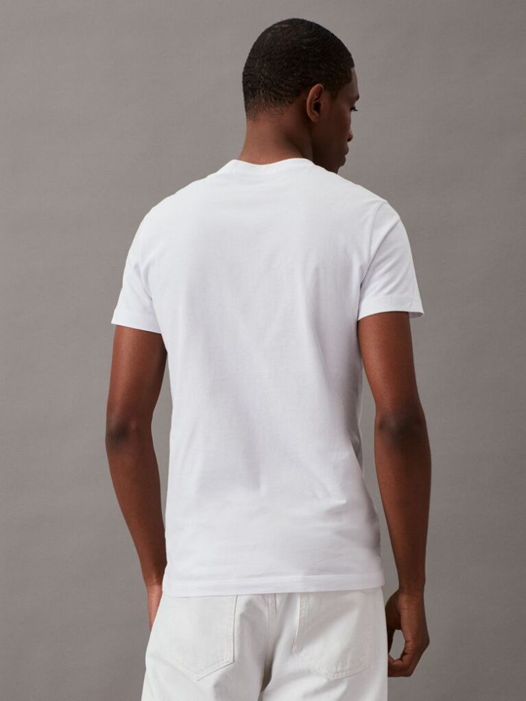 White Monogram Slim T-Shirt  Men