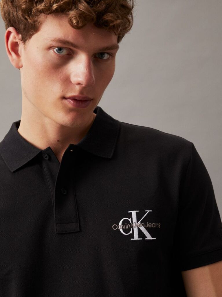 Black Monogram Polo Shirt  Men