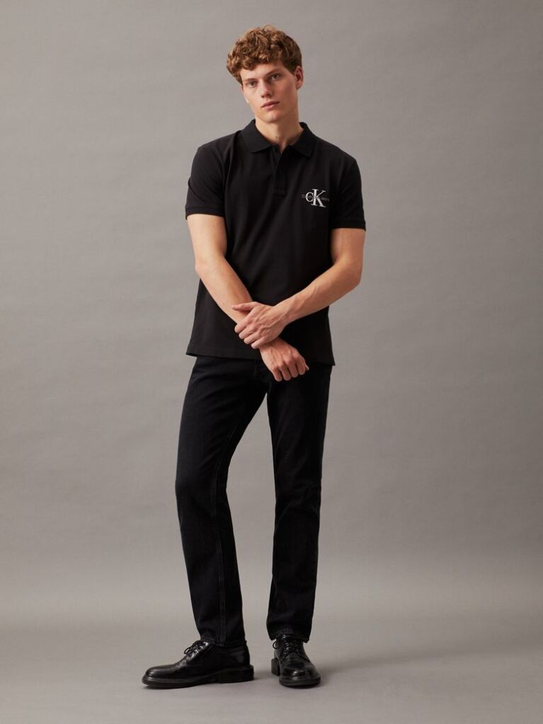 Black Monogram Polo Shirt  Men