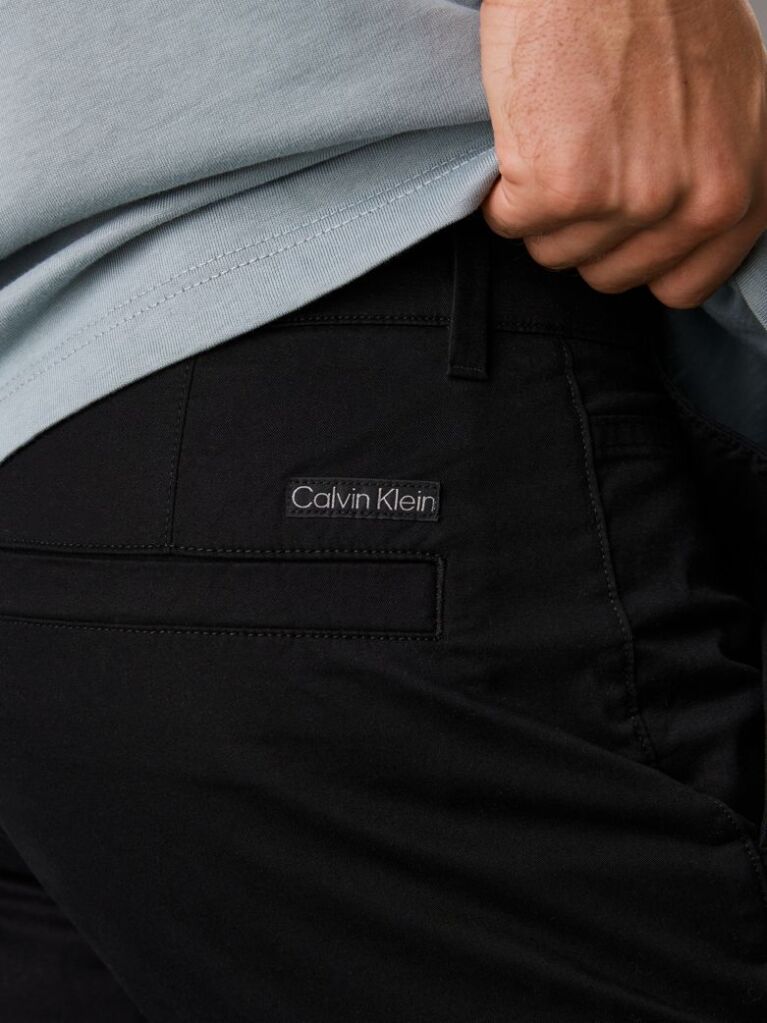 Black Tapered Chino Trousers  Men