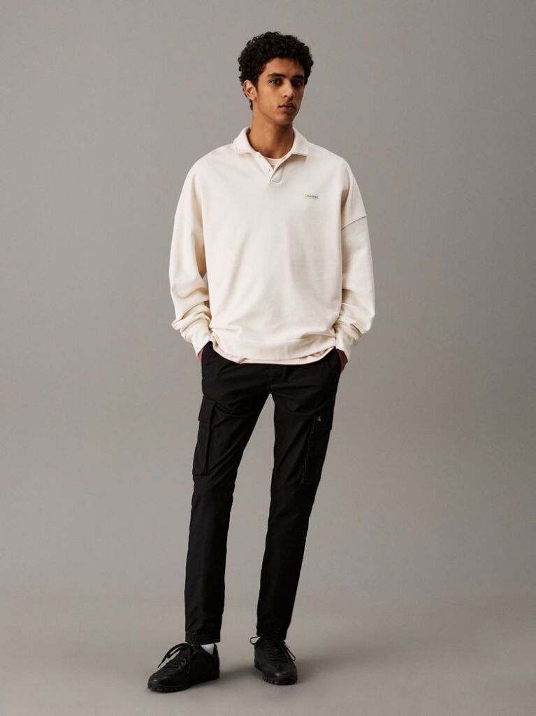 Black Skinny Ripstop Cargo Pants  Men