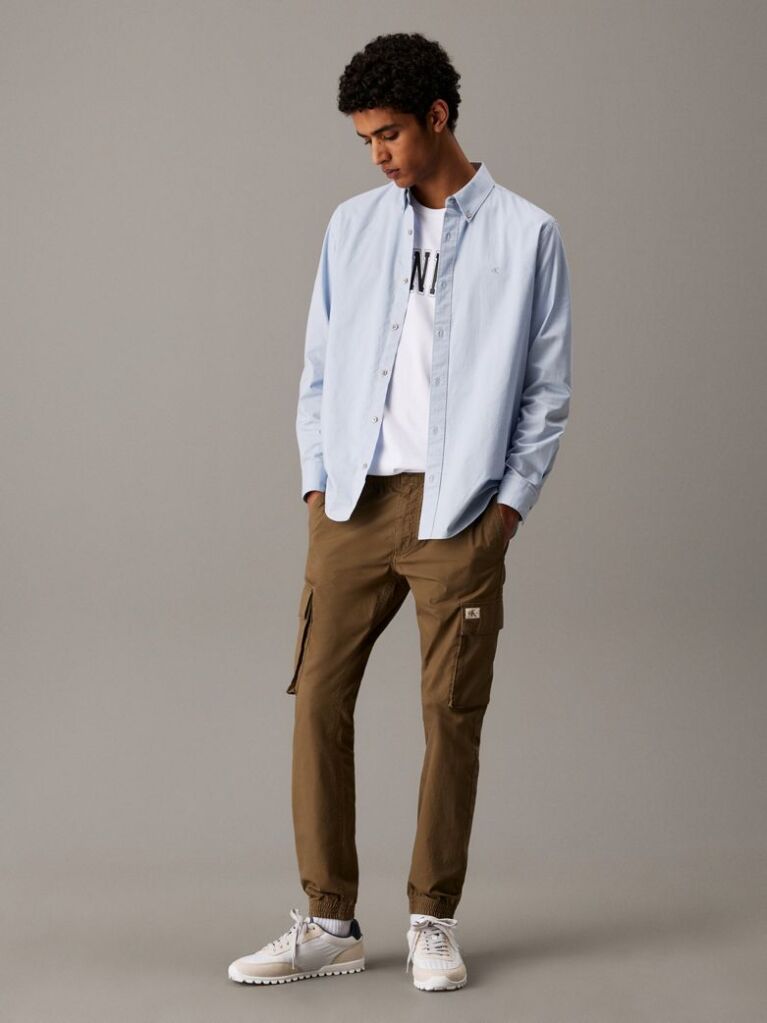 Brown Skinny Ripstop Cargo Pants  Men