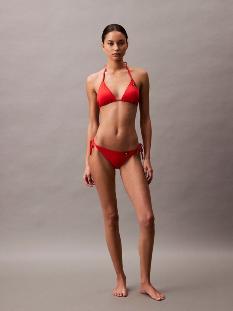 Red Triangle Bikini Top - CK Monogram  Women