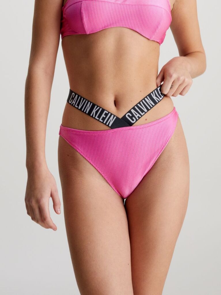 Pink High Leg Bikini Bottoms - Intense Power  Women