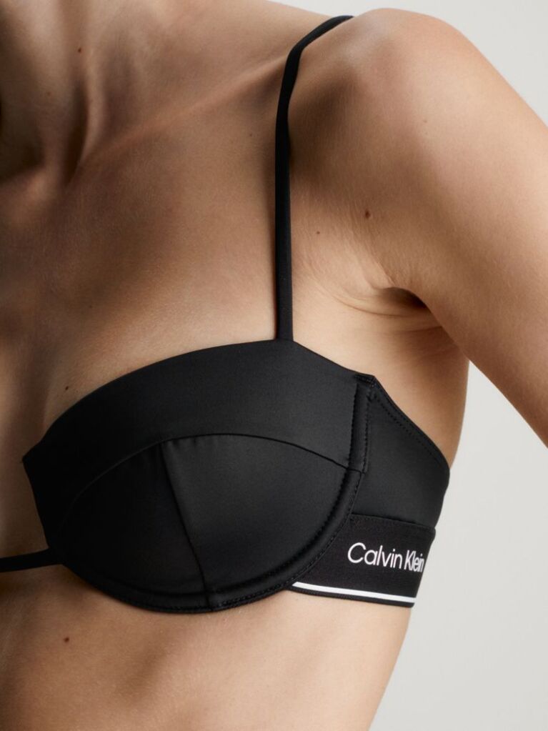 Black Balconette Bikini Top - CK Meta Legacy  Women