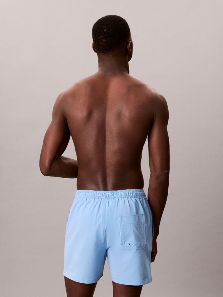 Blue Core Solid Swim Shorts  Men