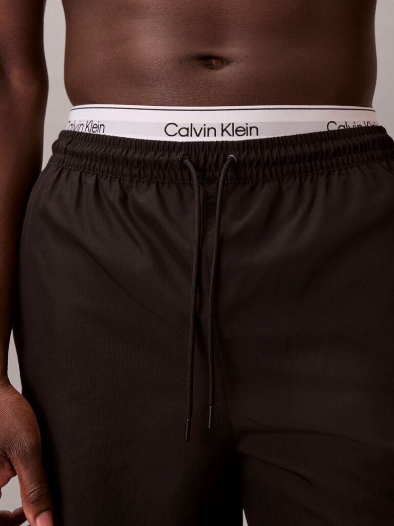 Black Medium Drawstring Swim Shorts - CK Essentials  Men