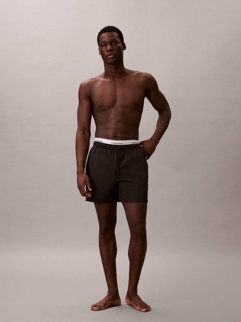 Black Medium Drawstring Swim Shorts - CK Essentials  Men