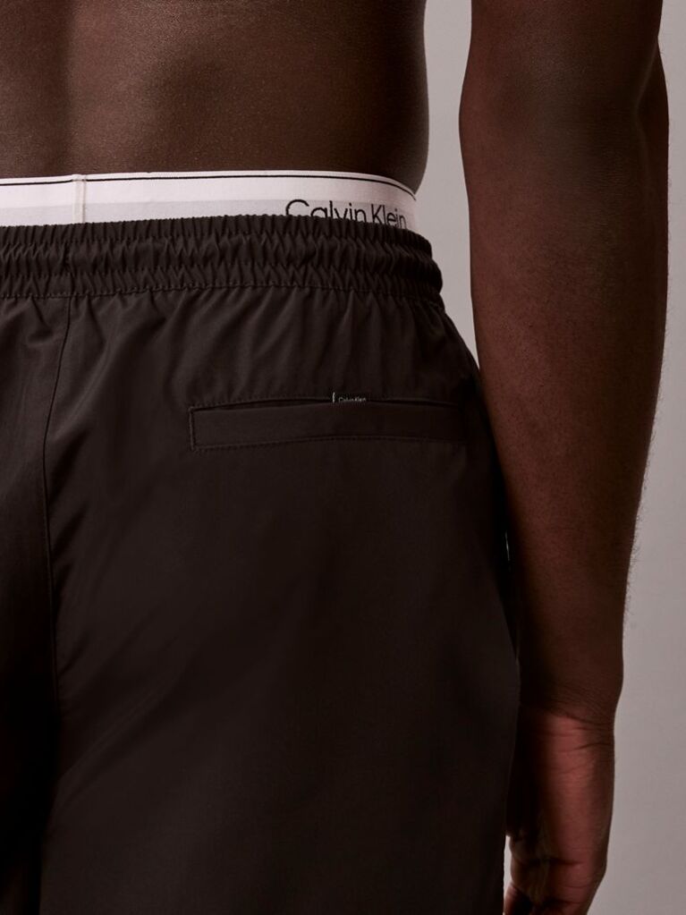 Black Medium Drawstring Swim Shorts - CK Essentials  Men