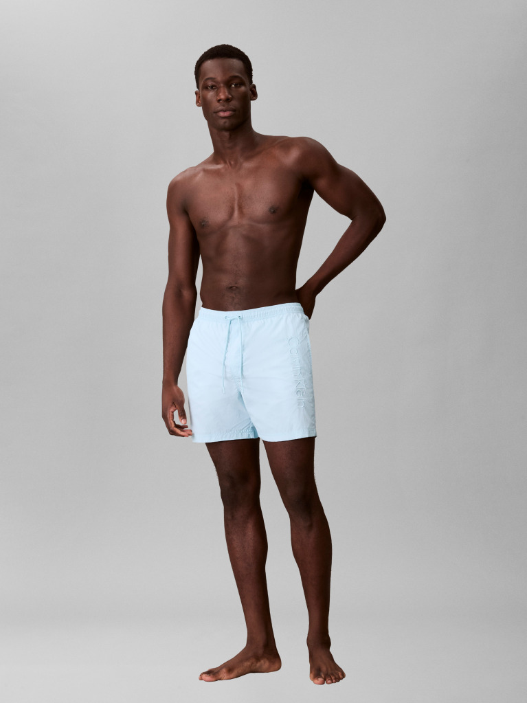 Blue Medium Drawstring Swim Shorts - CK Tech  Men