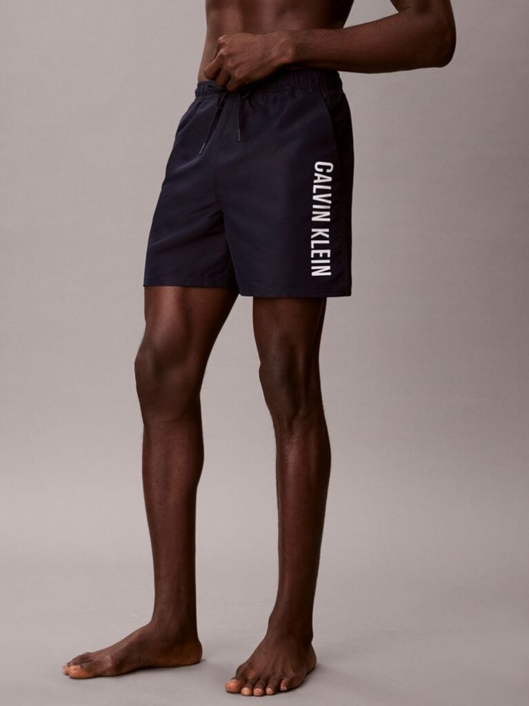 Black Medium Drawstring Swim Shorts - Intense Power  Men