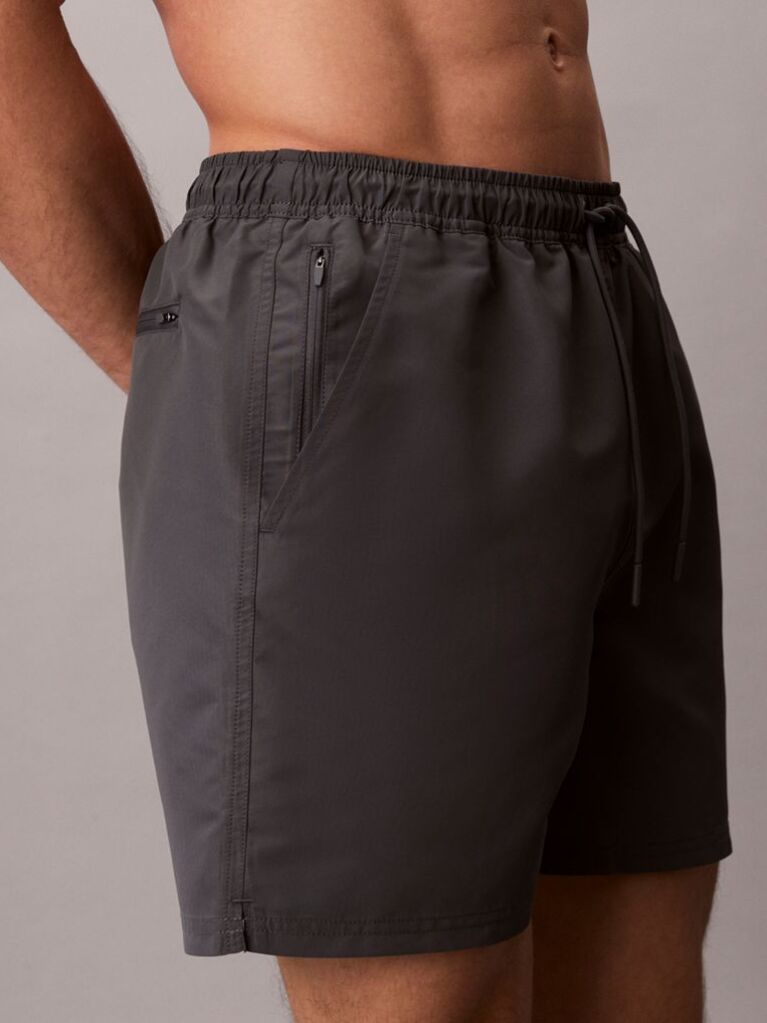 Grey Medium Drawstring Swim Shorts - Intense Power  Men