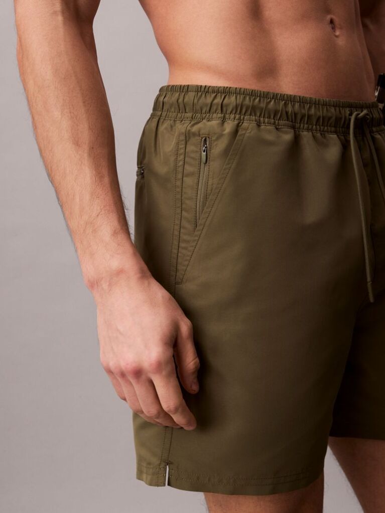 Green Medium Drawstring Swim Shorts - Intense Power  Men